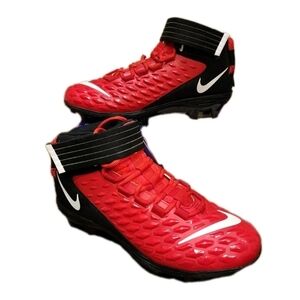 Nike Force Savage Pro 2 Football Cleats Red/Black, Size 10.5, AH4000-601 NWOB!